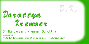 dorottya kremmer business card